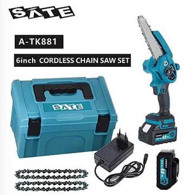 KIT MOTOSIERRA SATE A-TK881 PORTÁTIL RECARGABLE