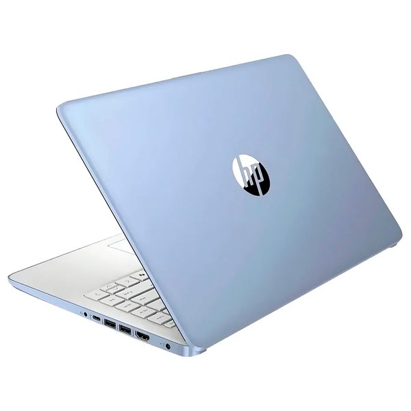 Notebook (Laptop) HP 14-DQ6102DX, Intel N150 (3.60 GHz), 4 GB RAM, 128 GB UFS, Pantalla de 14" HD (1366 x 768), Windows 11 Home, Teclado en Inglés, Azul claro.