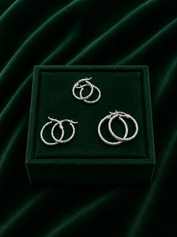 Argollas Trenzadas – Plata Italiana