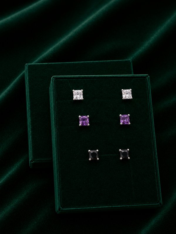 Aros - Cuadrado - Plata 6x6mm