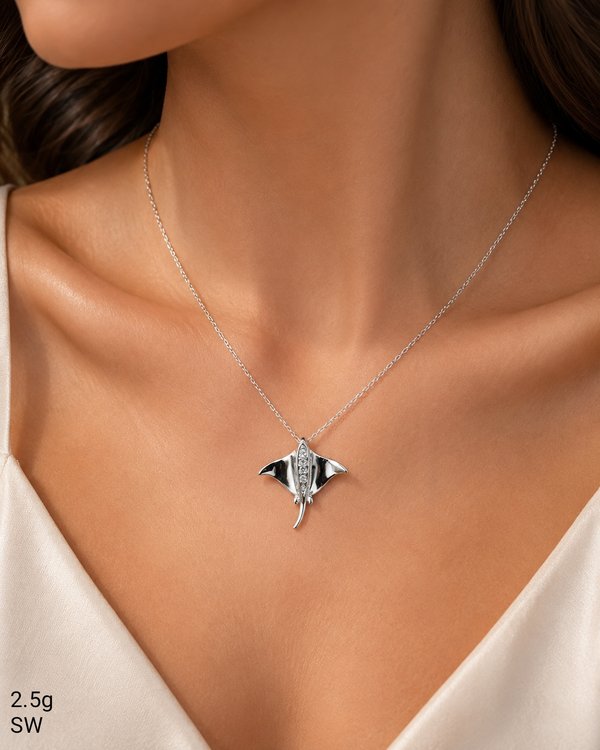 Collar - Mantarraya - Plata