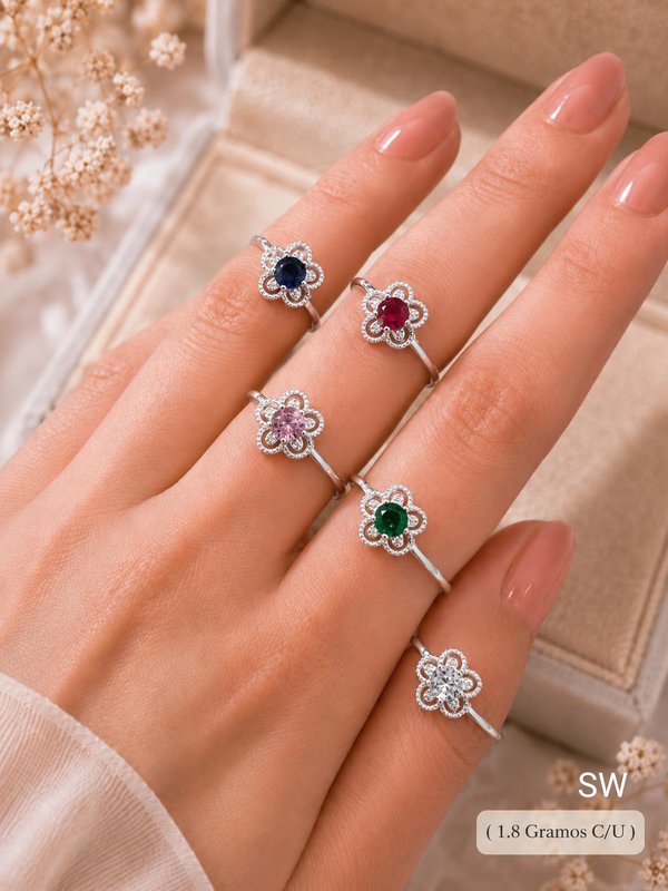 Anillo - Flor Encantada - Plata