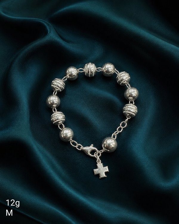 Pulsera - Rosario Dibujado - Plata