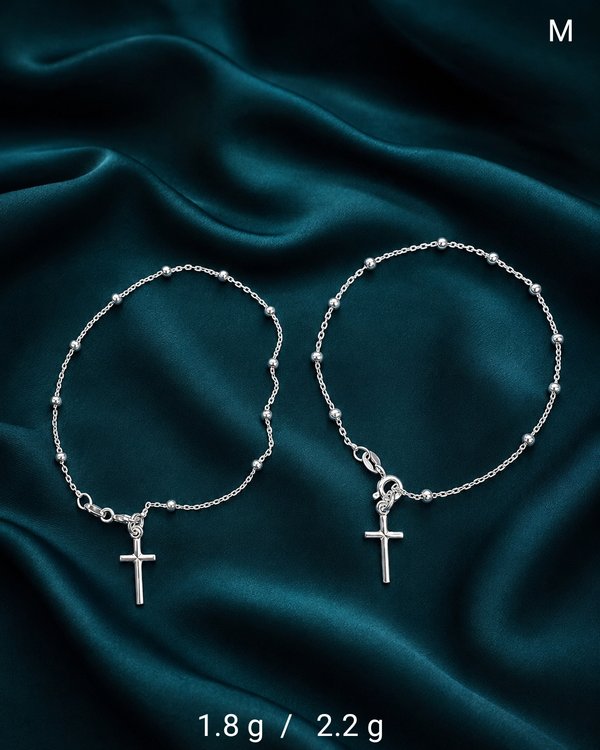 Pulsera - Rosario Liso - Plata 