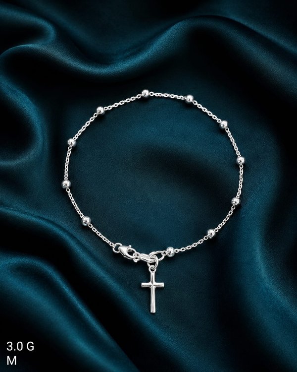 Pulsera - Rosario Liso - Plata 