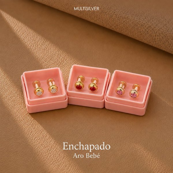 Aros - Bebé - Perno de oro - Enchapado