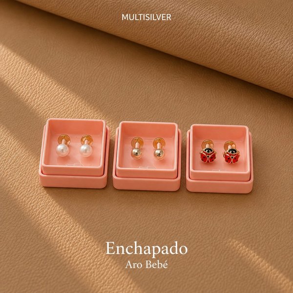 Aros - Bebé - Perno de oro - Enchapado