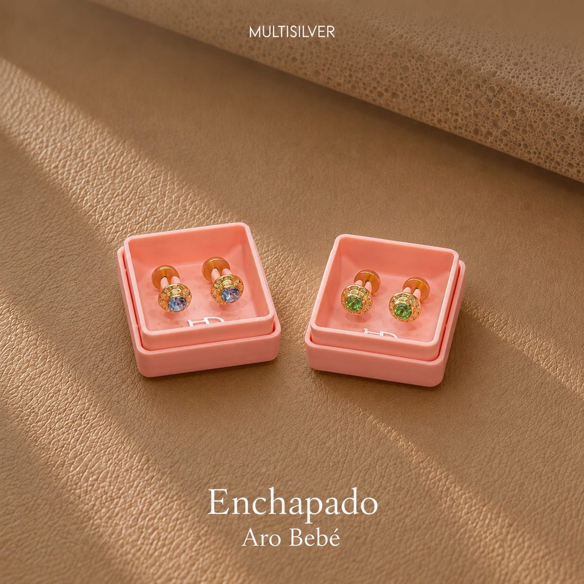 Aros - Bebé - Perno de oro - Enchapado - 2