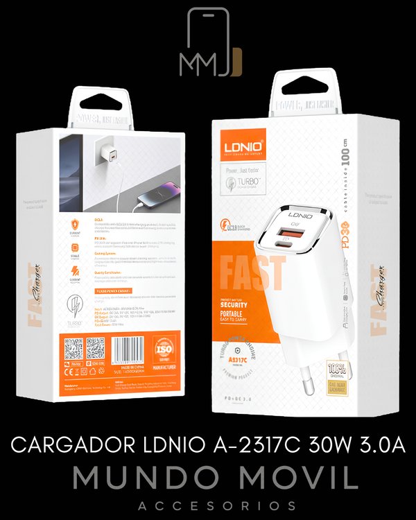 CARGADOR LDNIO A-2317C 30W