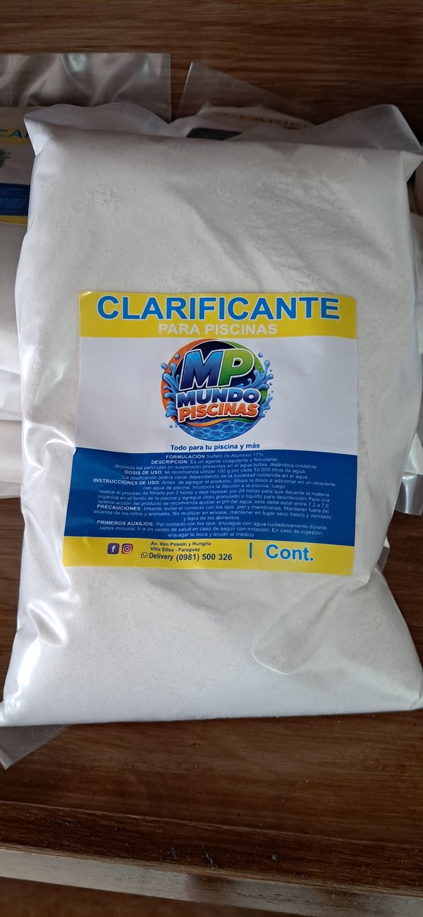 Clarificante en paquetes