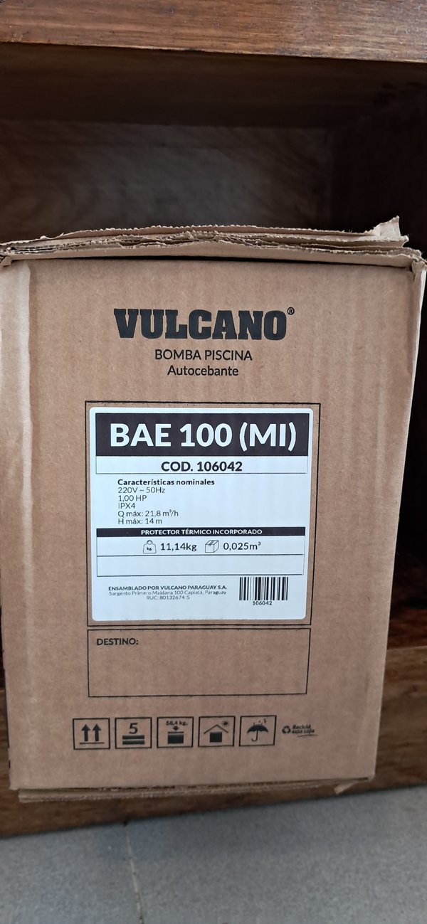  BOMBA PARA PISCINAS VULCANO