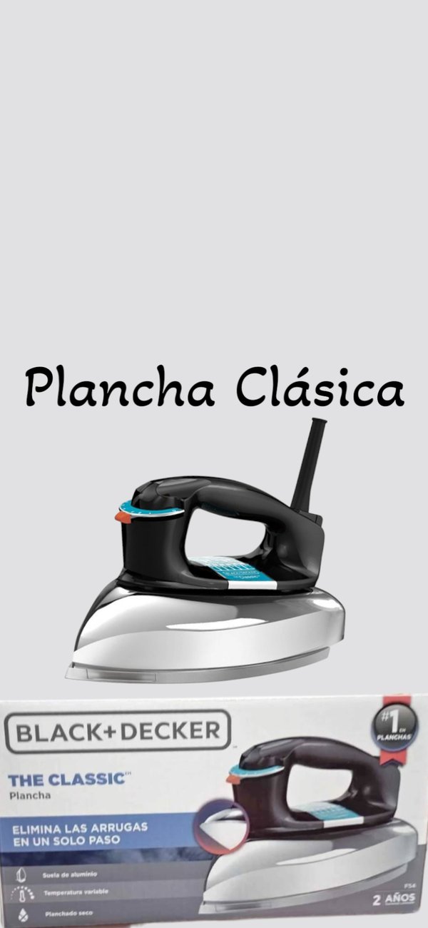 Plancha seca negra Black+Decker 