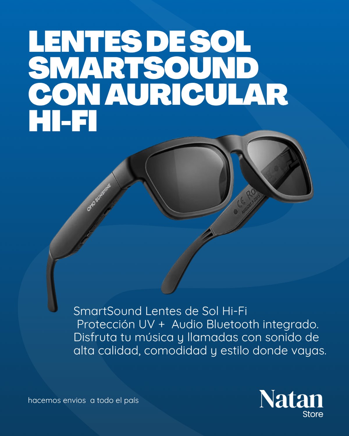 Lentes de sol SmartSound con Auricular Hi-Fi