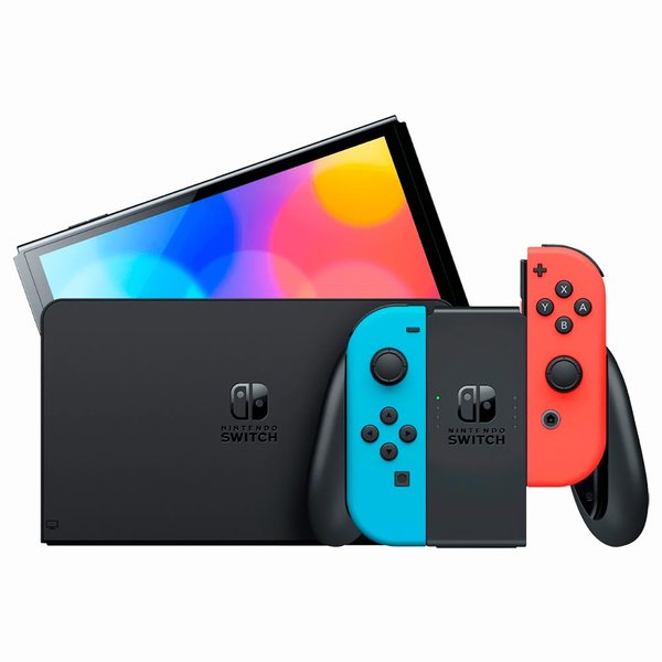 Nintendo Switch 64GB - Oled Azul  Rojo Neon (HEG-S-KABAA) (Japonés)