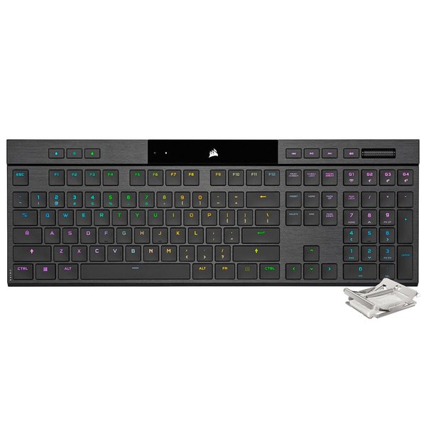 Teclado Gamer Mecánico Corsair K100 Air Wireless / RGB / Cherry MX / Inglés - Negro