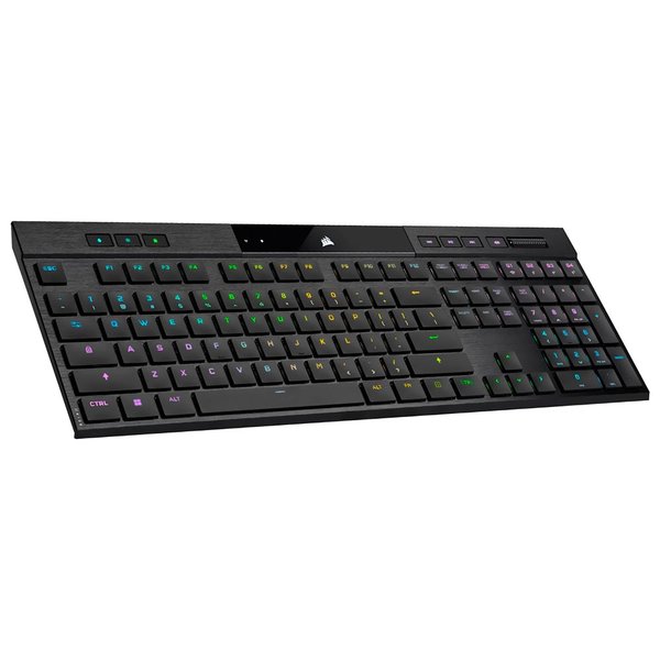 Teclado Gamer Mecánico Corsair K100 Air Wireless / RGB / Cherry MX / Inglés - Negro