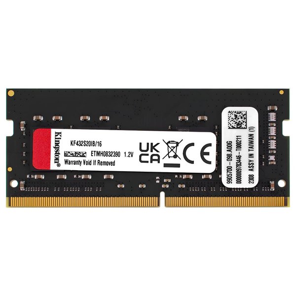 Memoria RAM para Notebook Kingston Fury Impact DDR4 16GB 3200MHz - Negro