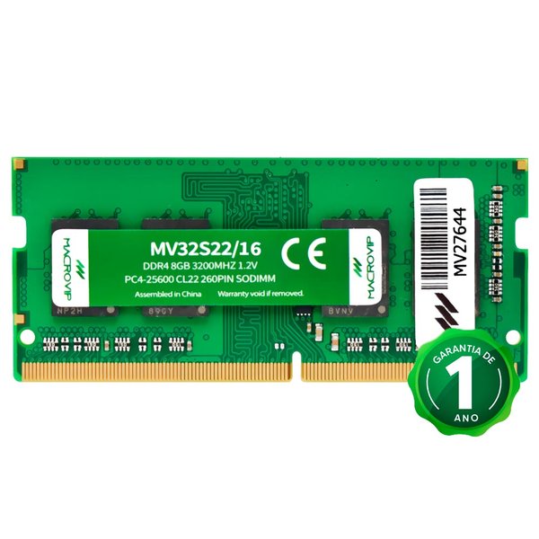 Memoria RAM para Notebook Macrovip DDR4 16GB 3200MHz