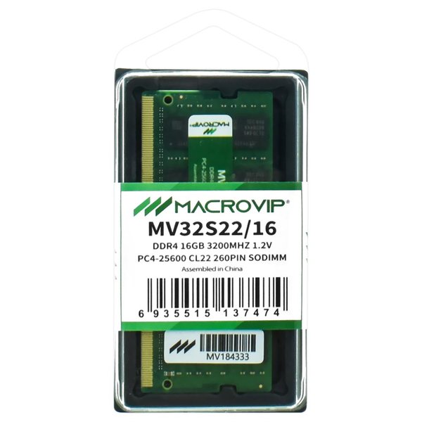 Memoria RAM para Notebook Macrovip DDR4 16GB 3200MHz