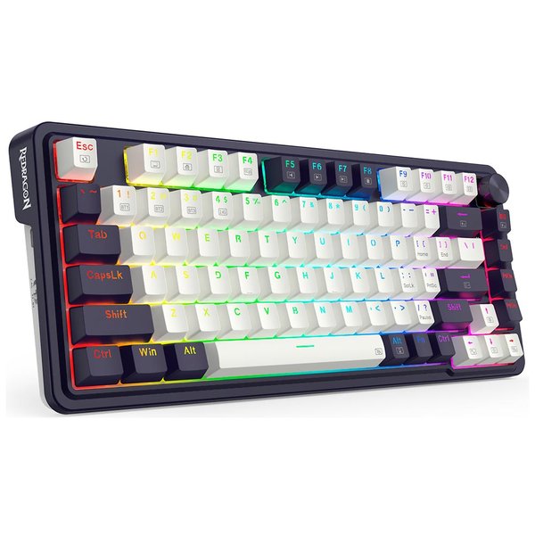 Teclado Gamer Mecánico Redragon K673WB-RGB-PRO UCAL Pro Mini Wireless  RED  Inglés - Morado  Blanco