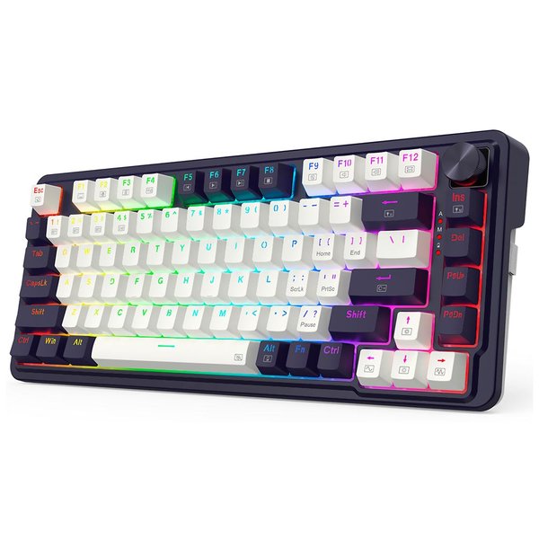 Teclado Gamer Mecánico Redragon K673WB-RGB-PRO UCAL Pro Mini Wireless  RED  Inglés - Morado  Blanco