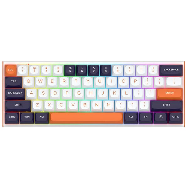 Teclado Gamer Magnético Redragon FIDD K683WBO-RGB-M USB - Inglés - Blanco