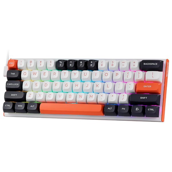 Teclado Gamer Magnético Redragon FIDD K683WBO-RGB-M USB - Inglés - Blanco