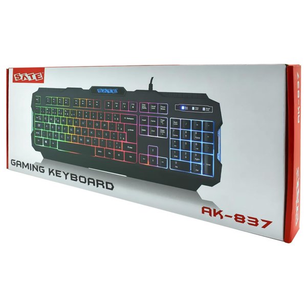 Teclado Gamer Satellite AK-837 USB  RGB