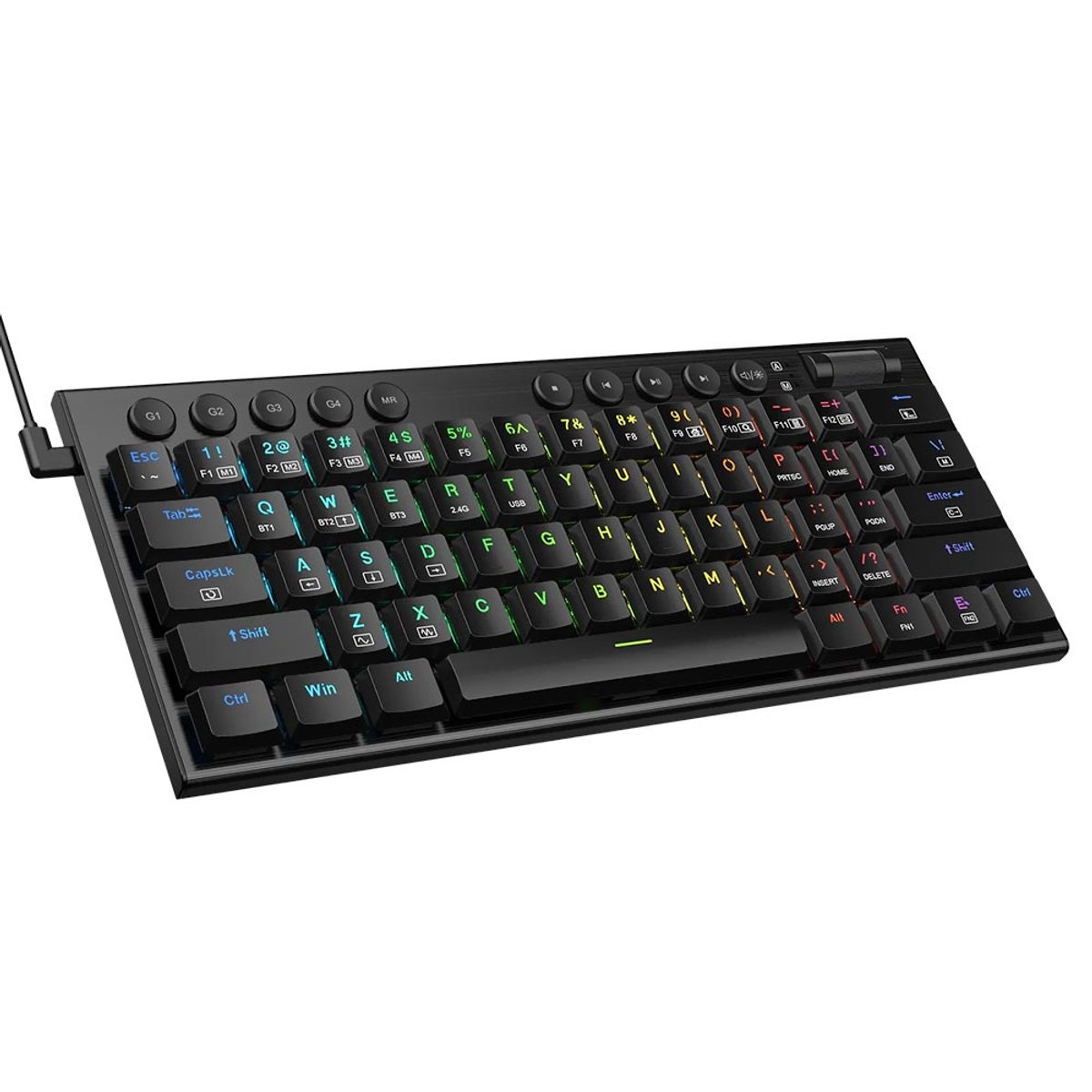 Teclado Gamer Mecánico Redragon K632RGB-PRO Horus Mini Pro Wireless  RED  Inglés - Negro