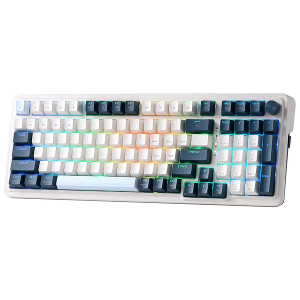 Teclado Gamer Mecánico Redragon K686WB-RGB-PRO Eisa Wireless  RGB  RED  Inglés - Blanco - Azul 