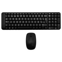 Teclado + Mouse Logitech MK220 Wireless  Español - Negro