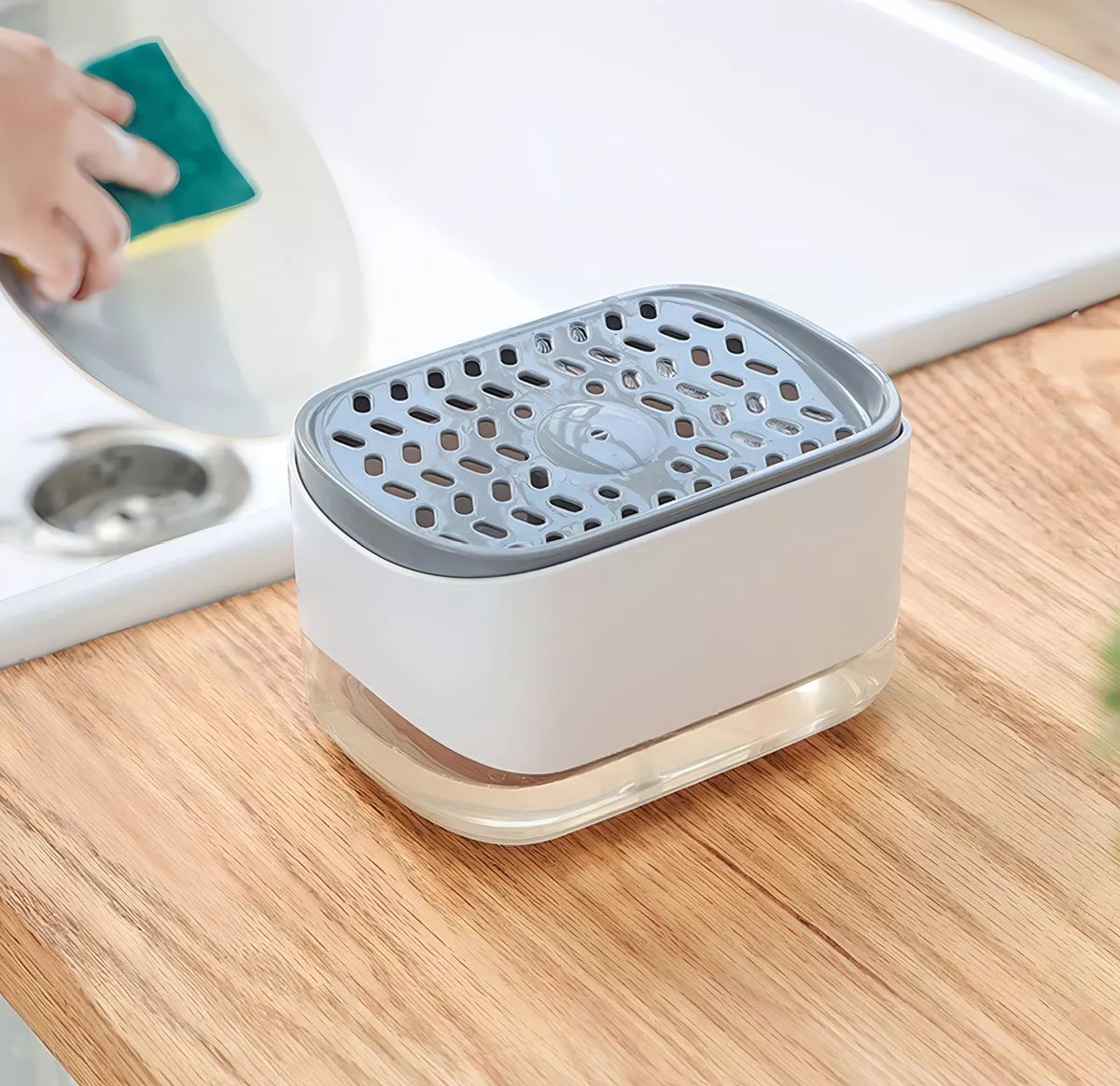       Porta Esponja Con Dispenser De Jabon - 7