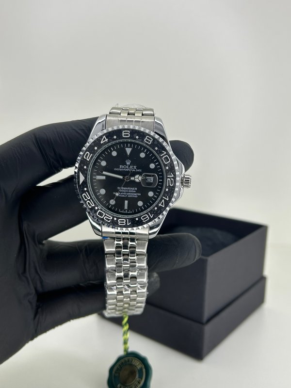 Rolex Submariner GMT Silver – Negro Clásico