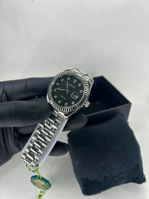 Rolex Datejust Silver – Negro Monograma
