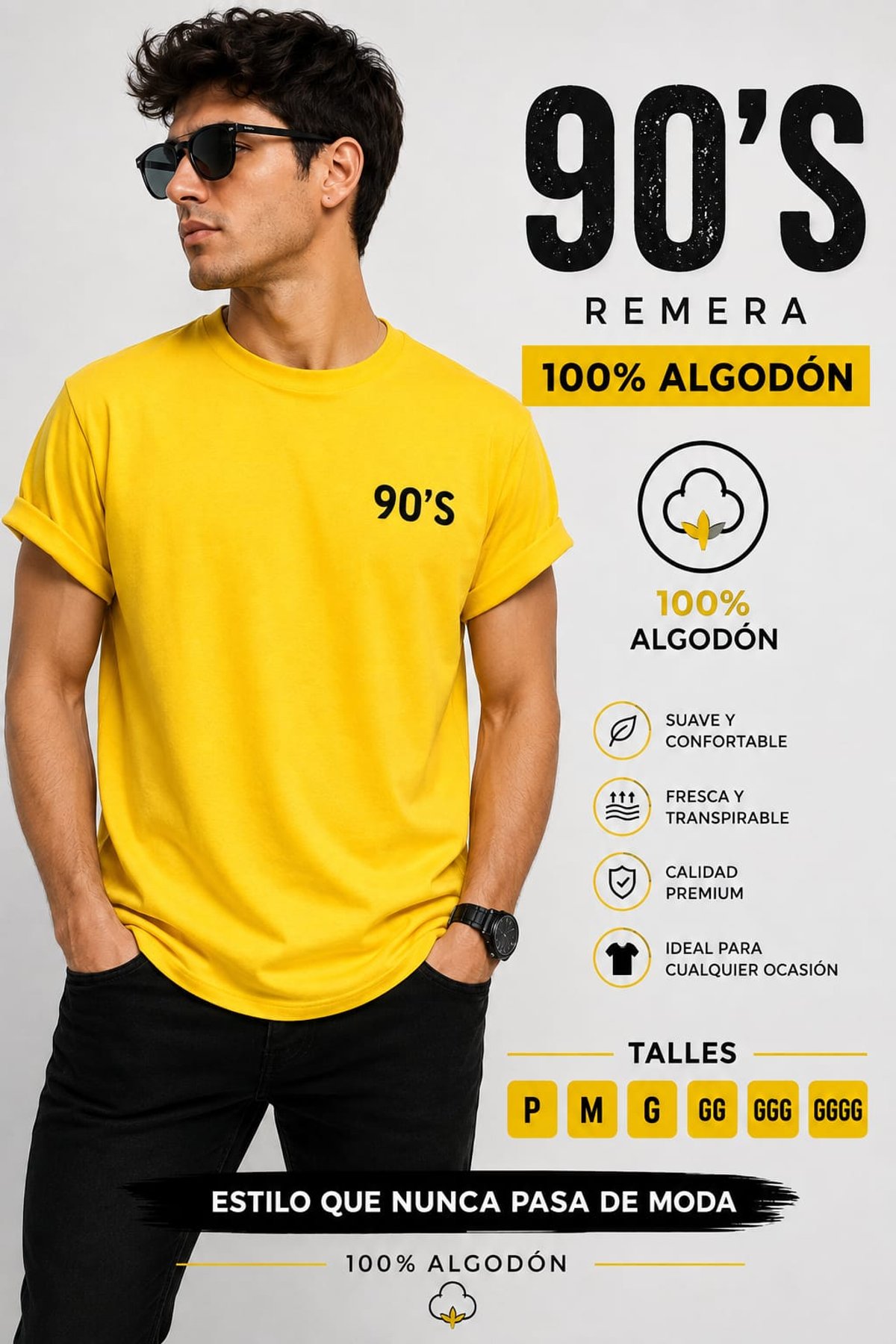 🤍 Remeras 100% de algodón - 3