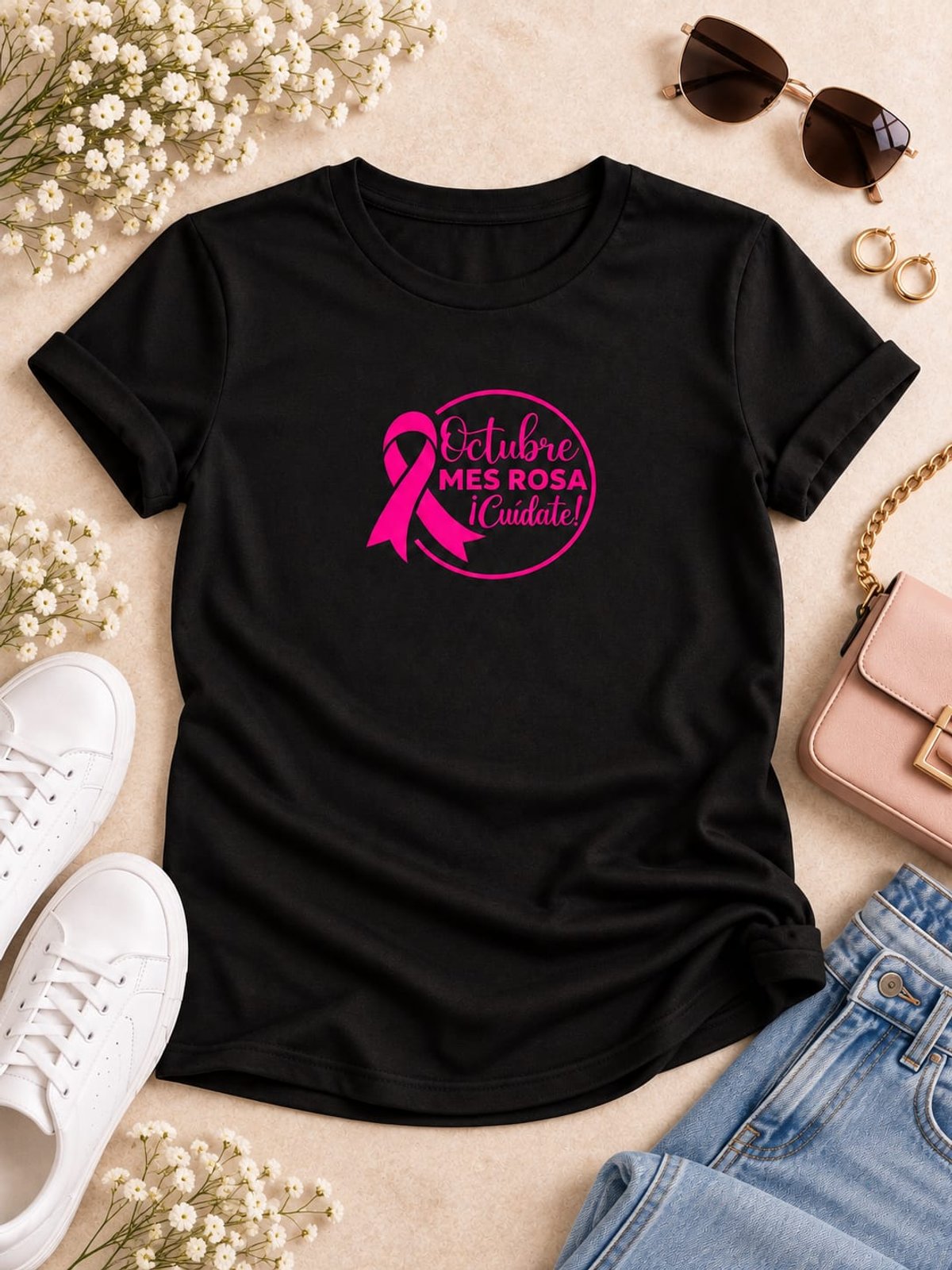 Remera personalizado Octubre Rosa - 3