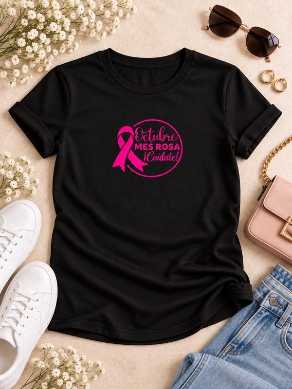 Remera personalizado Octubre Rosa