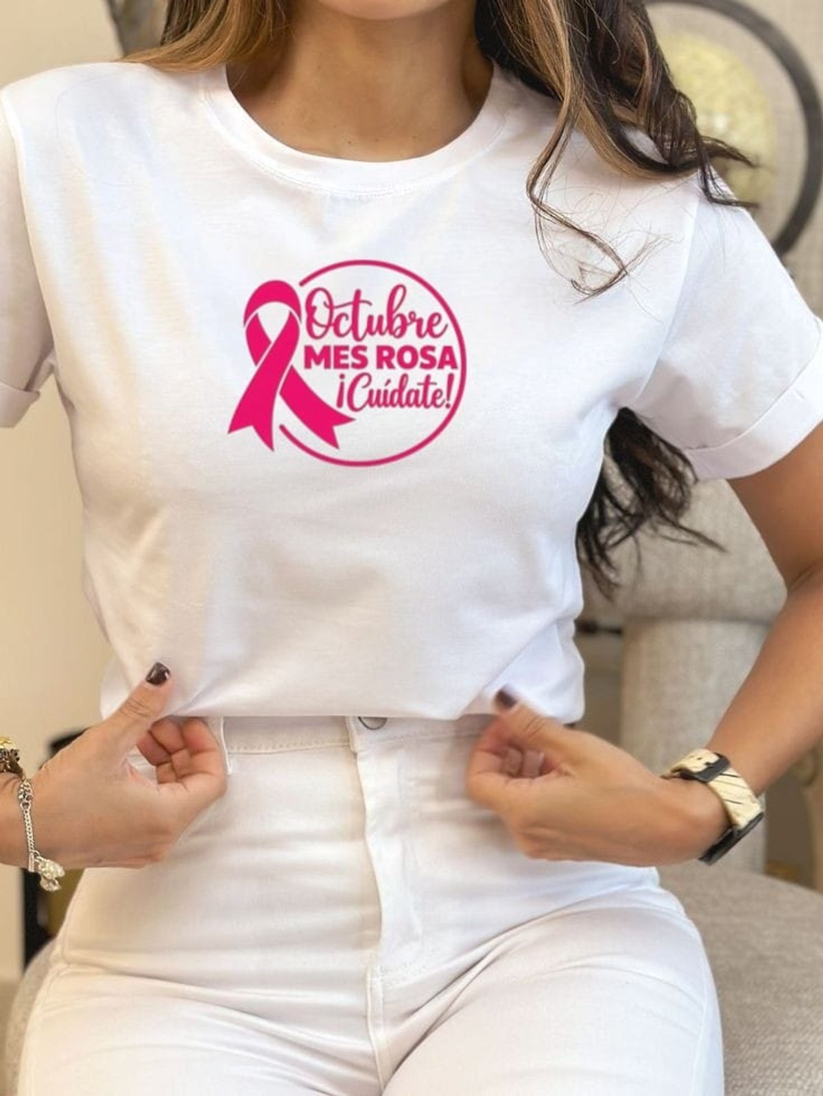 Remera personalizado Octubre Rosa - 2