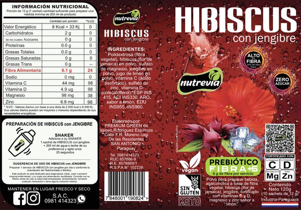 Hibiscus con Jengibre (Batido)