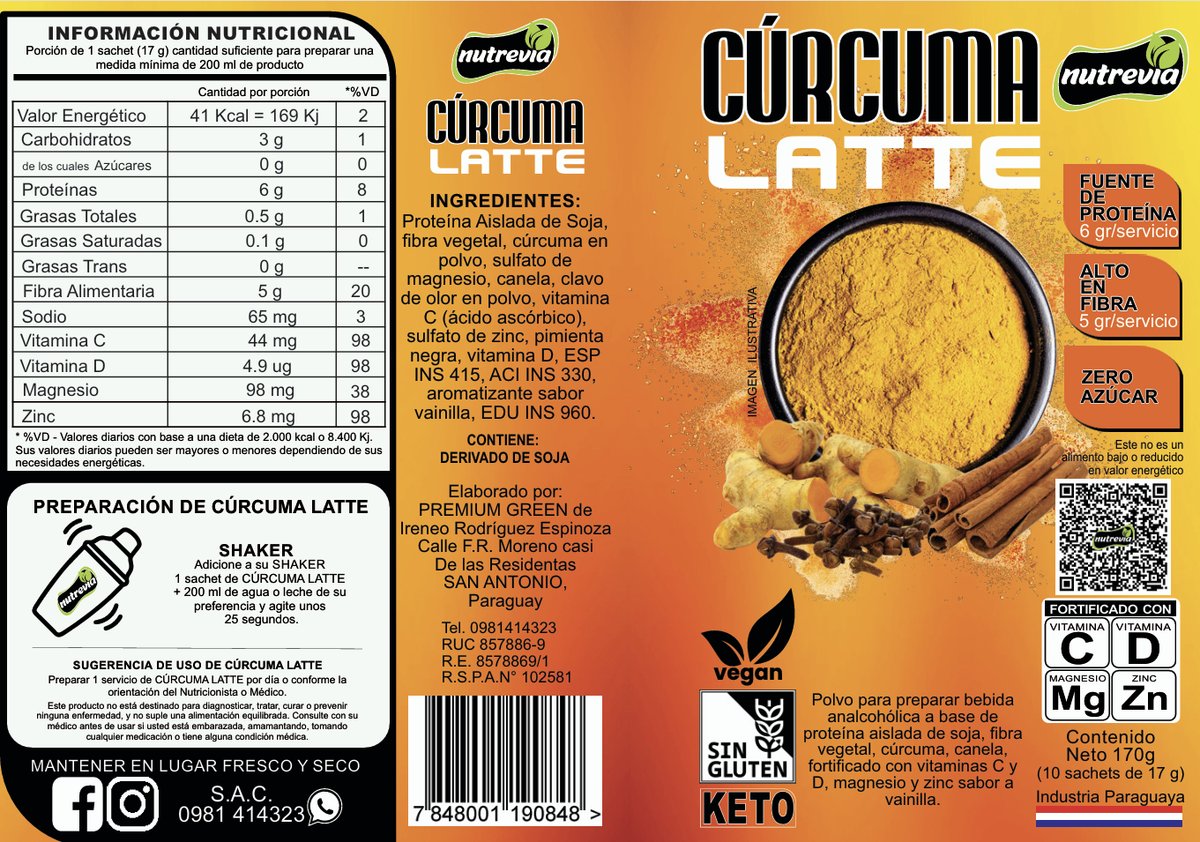 Curcuma Latte (Batido) - 2