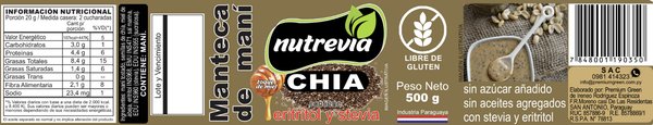 Manteca de maní CHIA 530g
