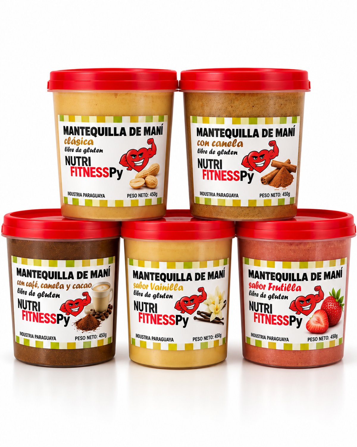 Combo 5 potes de 450gr