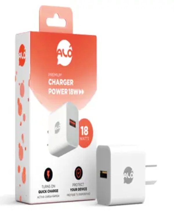 Cargador Alo Pocket 15W USB-A Con Cable Tipo C