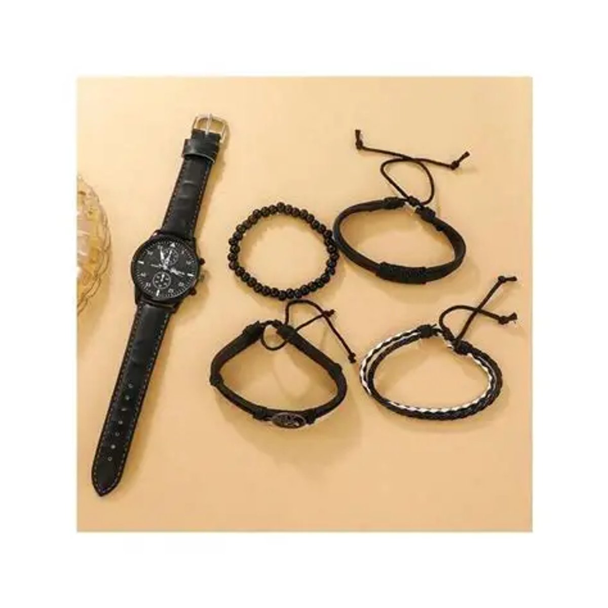 Set Reloj y Pulseras 5 Piezas
