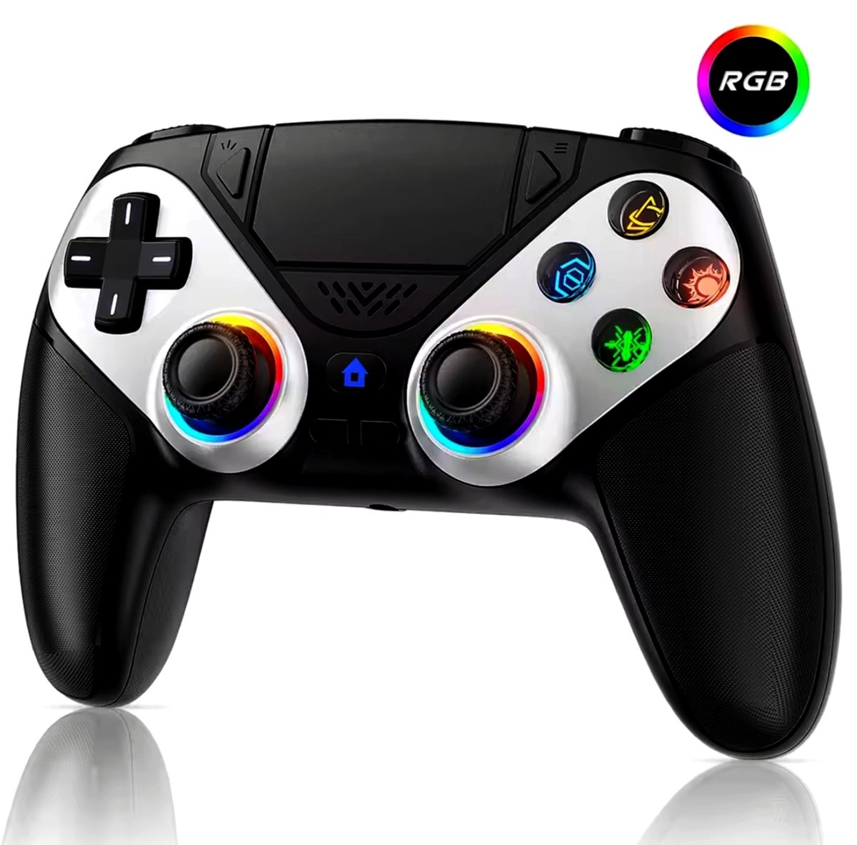 🎮 Control Gamer RGB Inalámbrico 🔥 Compatible con celular, PC y consola 🌈 Luces RGB personalizables ⚡ Respuesta rápida para juegos competitivos - 2