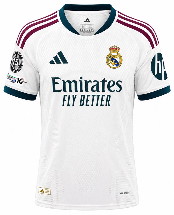Real Madrid Home 26/27 Parches Champions League