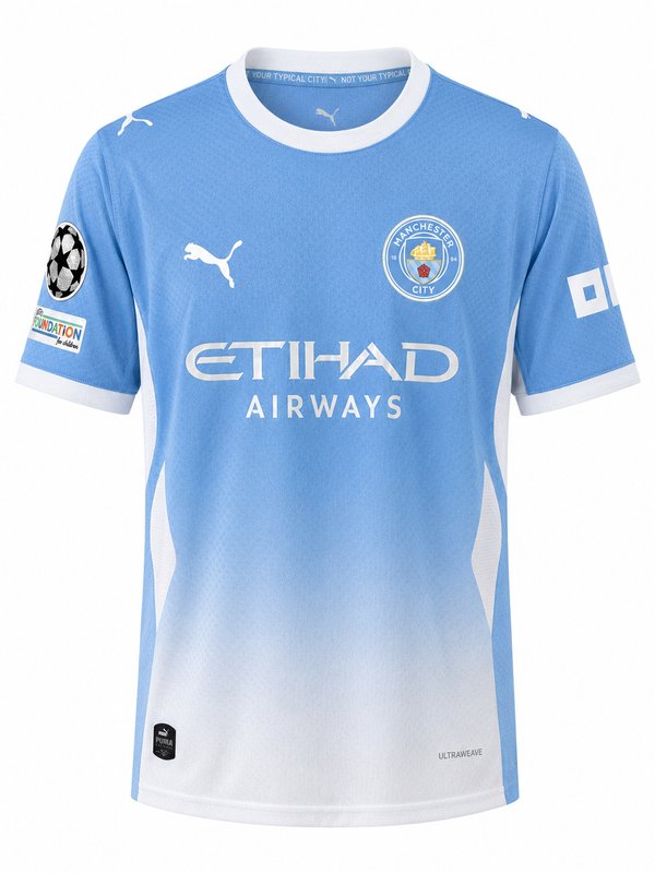 Manchester City Home 26/27 Parches Champions League