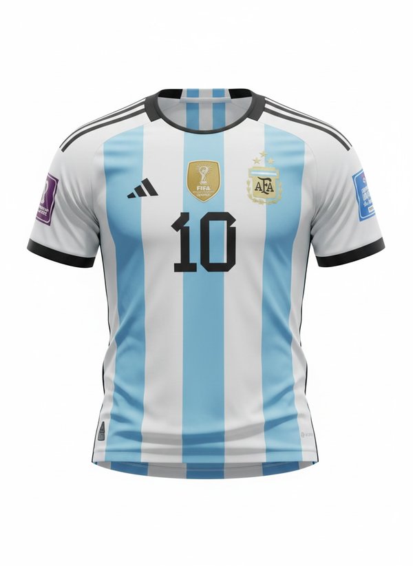 Argentina Home World Cup 2022 Qatar #10 Messi 