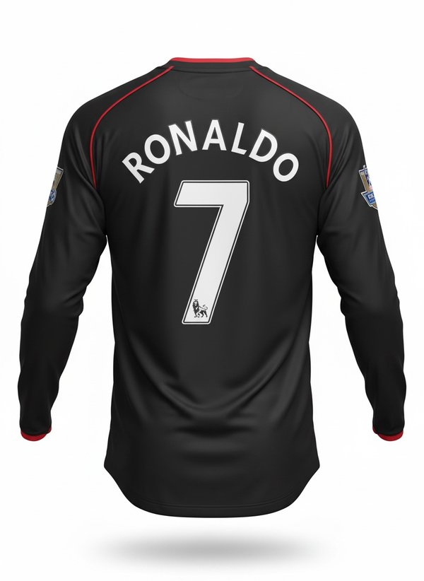 ML Manchester United Retro 2008 Negro Ronaldo 