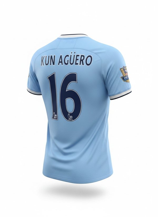 Manchester City Retro 2014/15 #16 Kun Aguero 